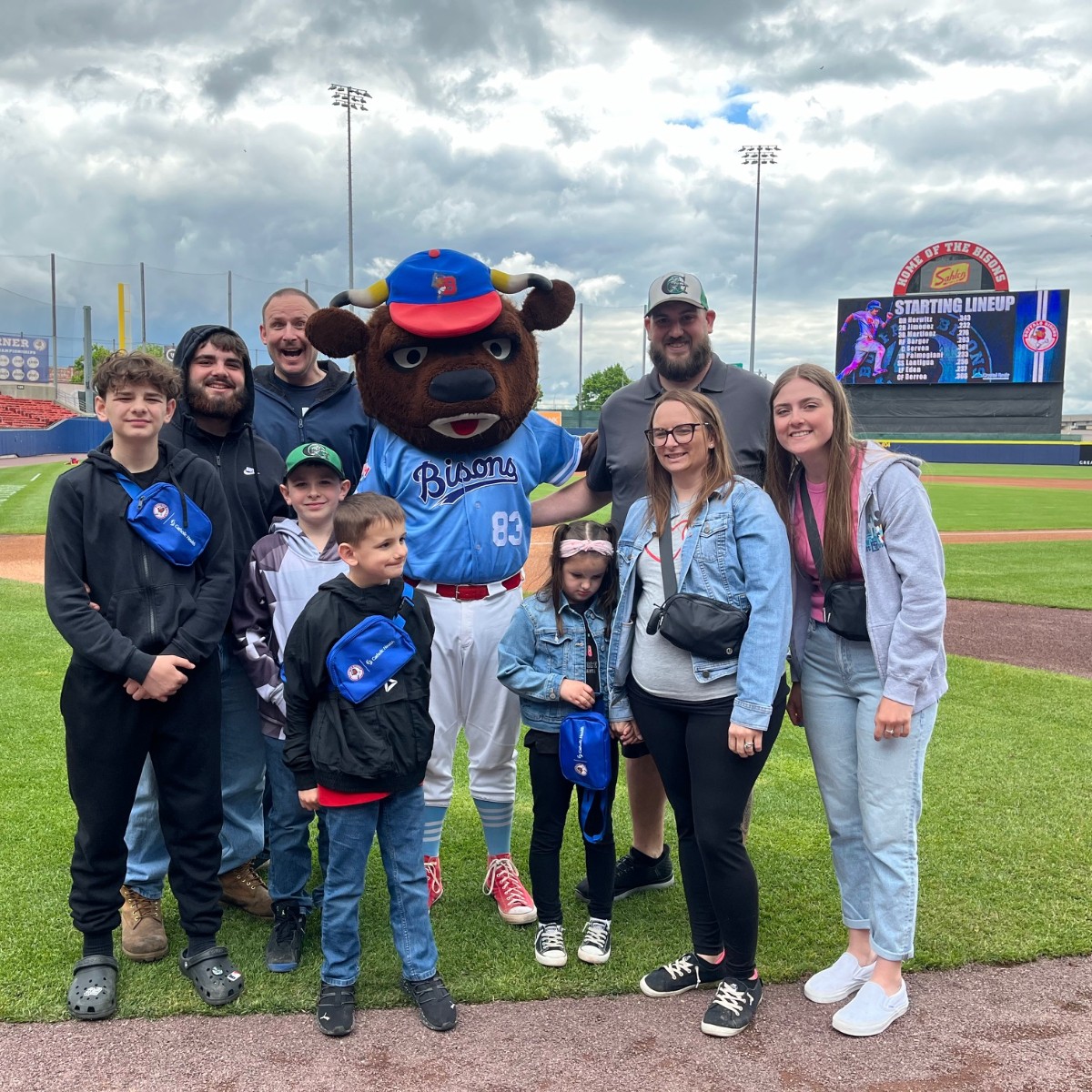 ⚾♥️ Batter up! Earlier this week we kicked off National Hospital Week and Mother's Day with the @BuffaloBisons. Associates from Mercy Hospital, Ashley Schmidt and Cindy McConnell, were welcomed onto the field to throw the first pitch. #HospitalWeek #MothersDay #CHBuffalo