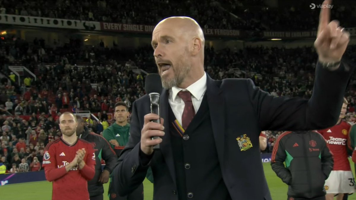 🗣️ - Erik ten Hag: 'WE WILL TRAVEL TO WEMBLEY AND I PROMISE YOU THAT THESE PLAYERS WILL GIVE EVERYTHING TO WIN THAT CUP, AND BRING THIS CUP TO OLD TRAFFORD! YOU ARE THE BEST SUPPORTERS IN THE WORLD, THANK YOU!'
