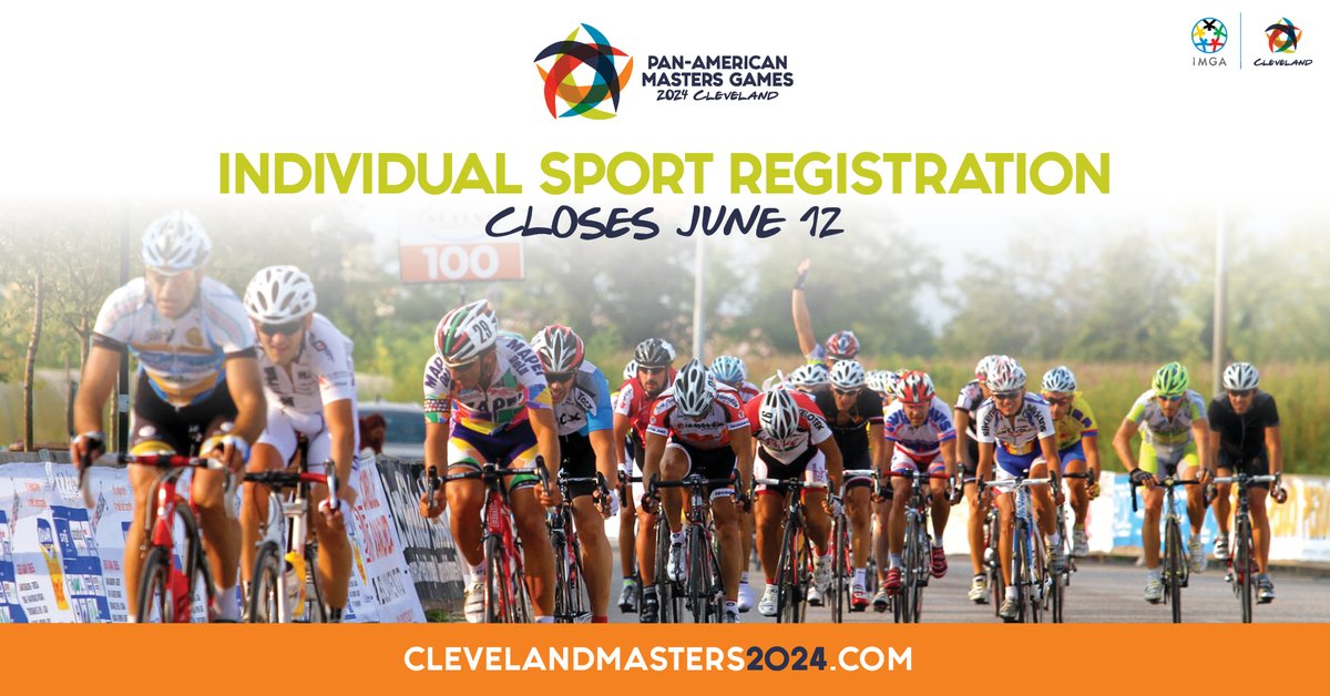 The time to register is NOW to join thousands of athletes from around the world -- competitors from more than 60 nationalities and 47 states now registered! Register today: clevelandmasters2024.com #CLEMasters2024 #MastersTogether