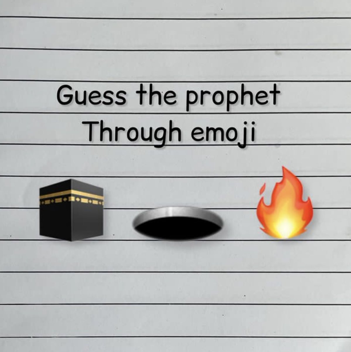 Quiz time. Guess the prophet through emoji?