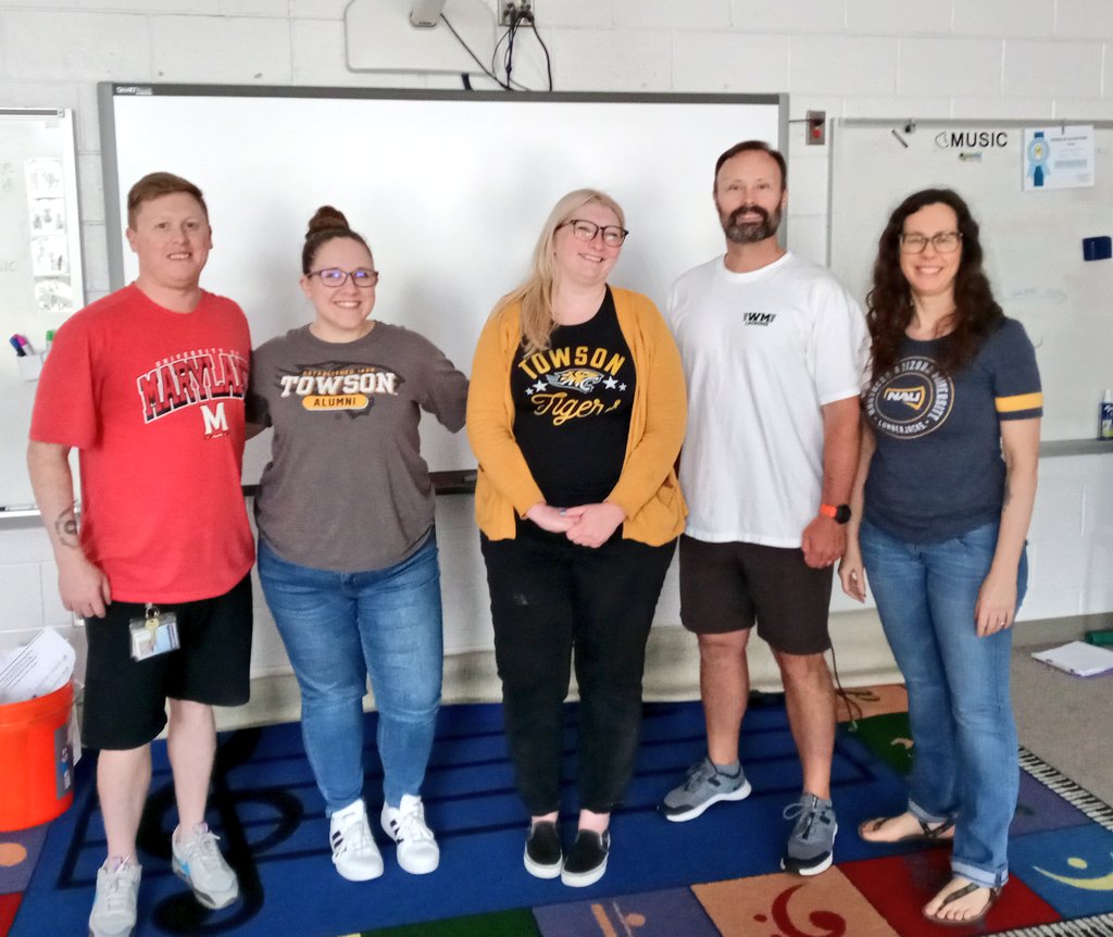 Our staff threw it back to their college days today! Our school loves AVID and the college and career readiness initiatives. #PHESPride #AACPSAwesome #AVID #BelongGrowSucceed