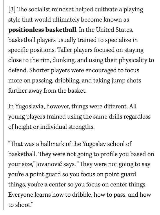 aldatweets's tweet photo. Why Jokić's greatness comes down to the socialist sport ethos of Tito's Yugoslavia. https://t.co/sKdrmDacbg