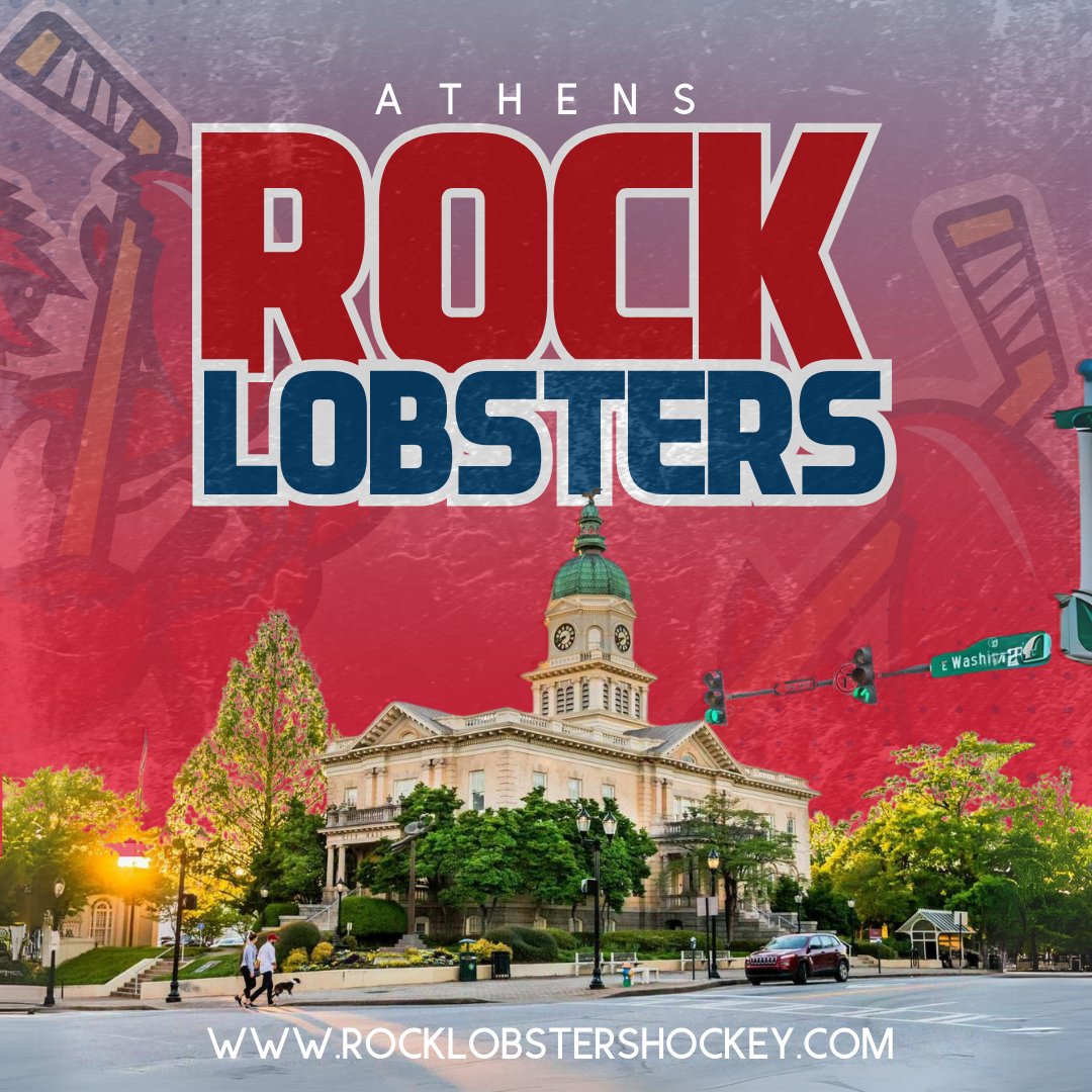 It's official !!! 😱😍✨ Clawdia wants to Thank YOU for voting 'Athens Rock Lobsters' as the new Athens Pro Hockey Team name.❤️❤️❤️ #clawsup GO ATHENS ROCK LOBSTERS!!! 🦞🥅