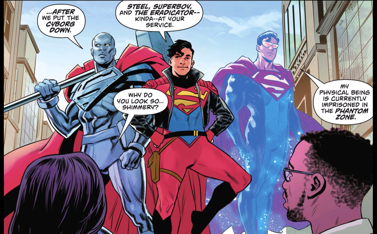 It's interesting that both the 90s Eradicator and the Rebirth Eradicator both exist in DC continuity now, and both are largely presented as holograms
