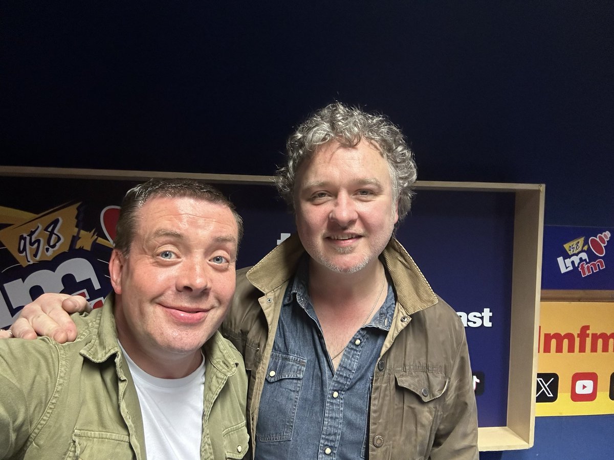 Great to have @mundyirl in studio on the breakfast show earlier ahead of his gig @SpiritStore on Friday 17th May.