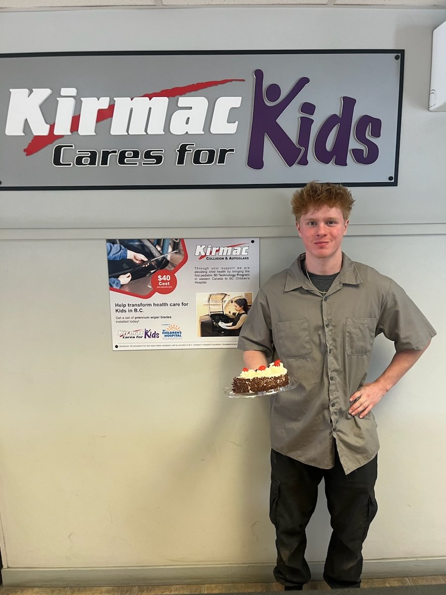 Another year older, another reason for cake! 🎉🎂 Happy 19th Birthday to Tyler from our North Van crew! . . . #BirthdayBash #NorthVanStyle #CakeTime #KirmacCollision #loveyourjob #KirmacCommunity