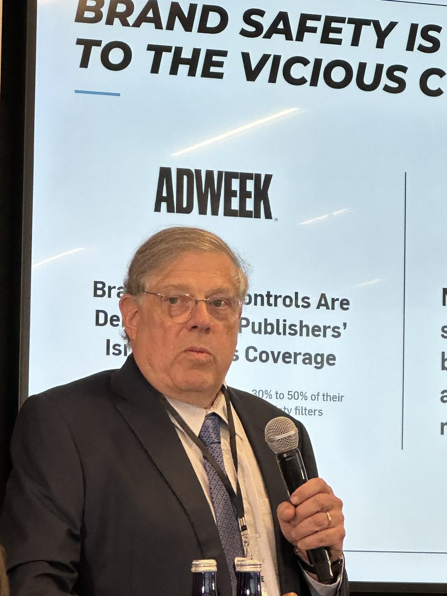 “Brand safety has gone a *little* overboard” @Mark_Penn #futureofnews