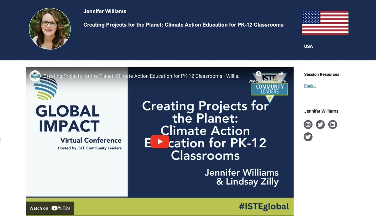 🌎Creating projects for the planet takes intenion - and there is no one better than @JenWilliamsEdu and @lindsay_zilly to show us how: bit.ly/ISTEglobal14 🌏 🌍All sessions #globalimpact: bit.ly/Global-Impact-… Going to #ISTELive? Let's start chatting now!