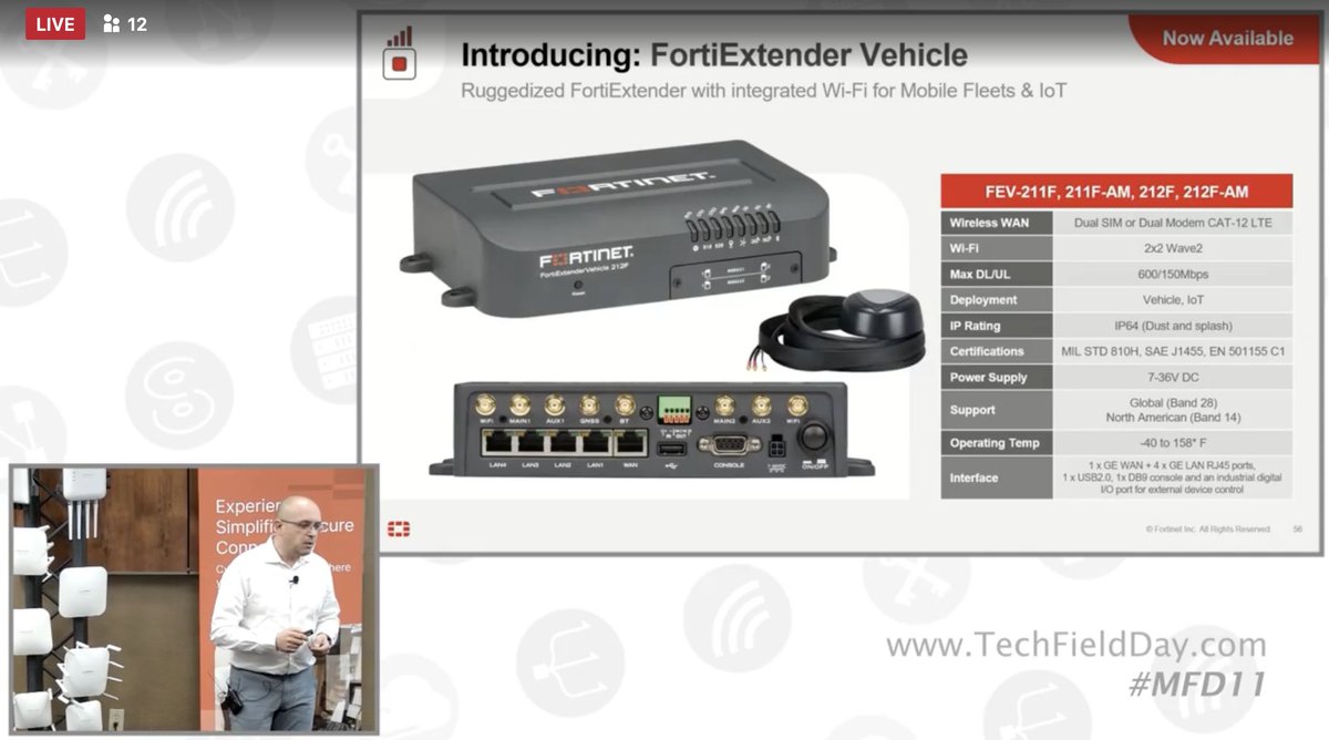 malief46's tweet photo. This is a pretty neat product from Fortinet for Vehicle LTE connectivity. 

4 x LAN ports and Wi-Fi.

#mfd11 #fortinet https://t.co/ekMKJYihsf