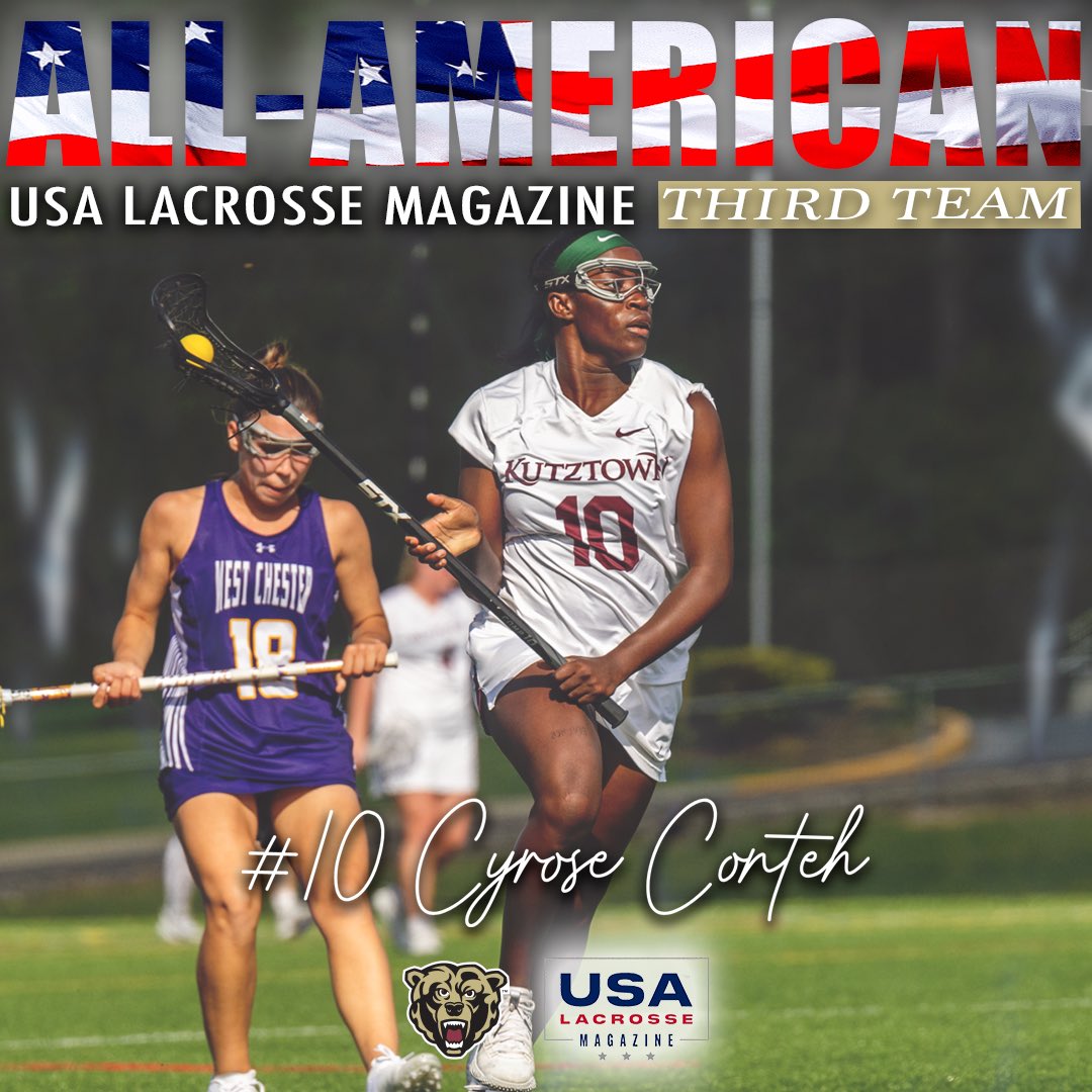 Congrats to Cyrose on being named USA Lacrosse Magazine All-American Third Team! #UNSATISFIED. | 🐻🥍