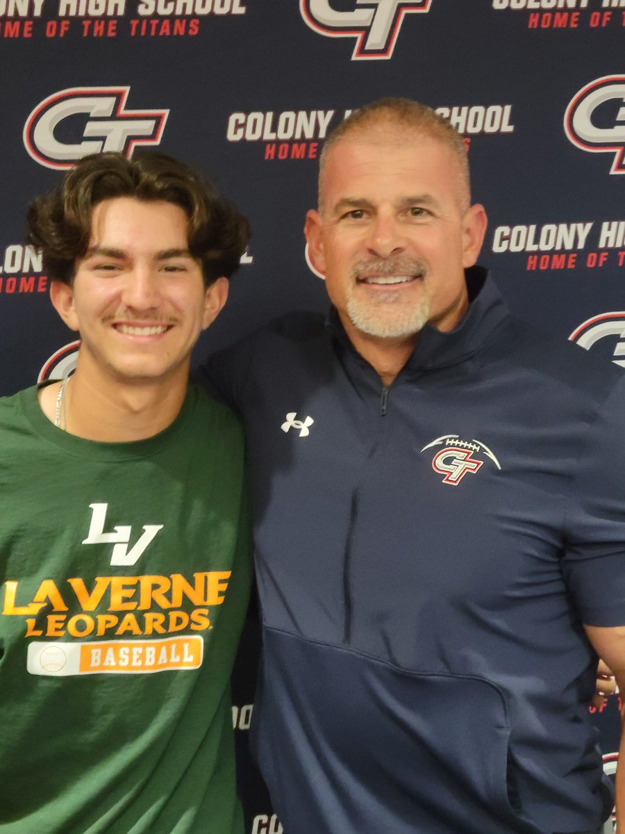 Another big day for Colony football. Proud of these 2 young scholar athletes, who trusted the process. Excited to see you both continue your academic/athletic careers at Colorado State Pueblo and University of La Verne. @CoachGomez91 @CoachImbach24 @CoachOKeefe @ColonyTitans_FB