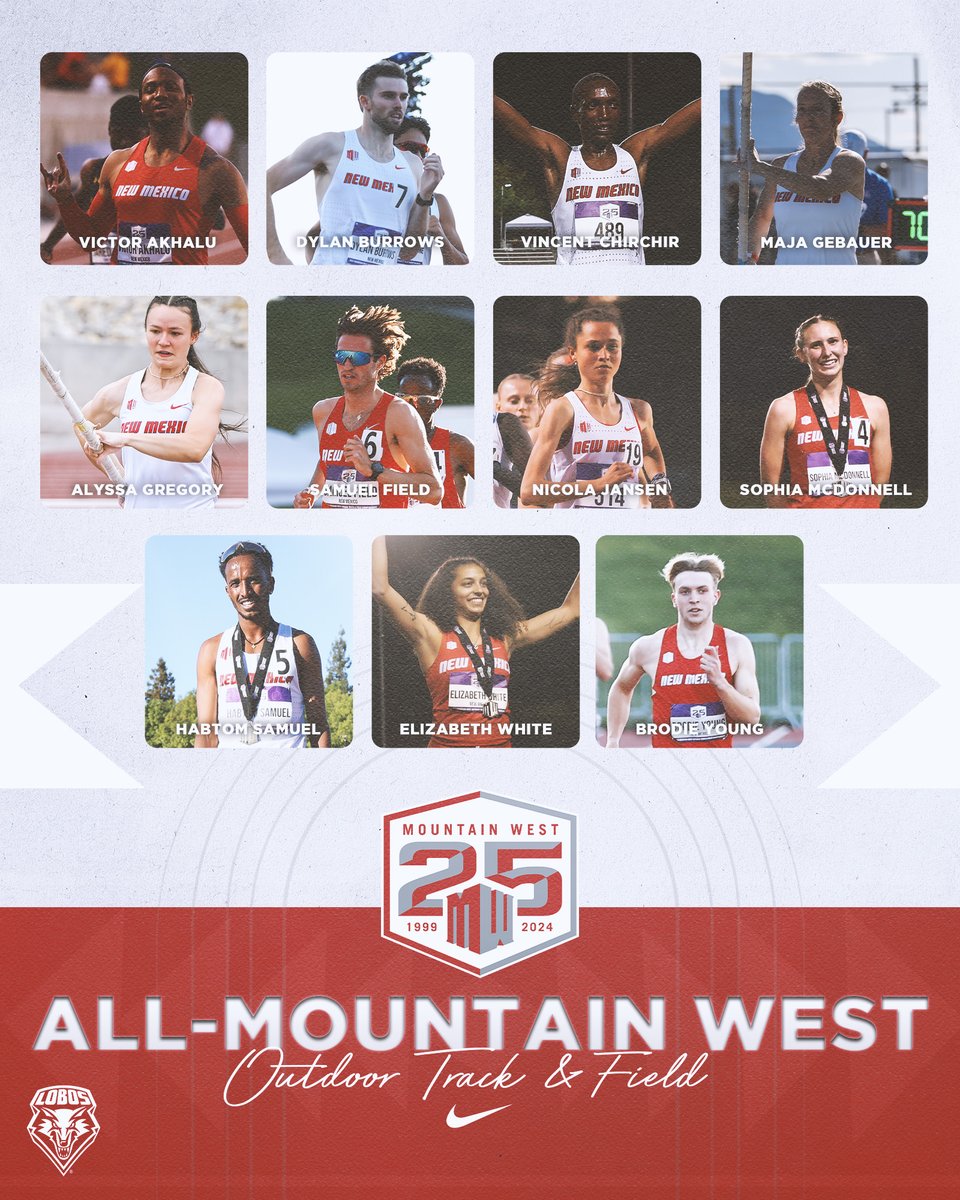 Huge shoutout to our 1⃣1⃣ All-@MountainWest finishers last weekend! #GoLobos