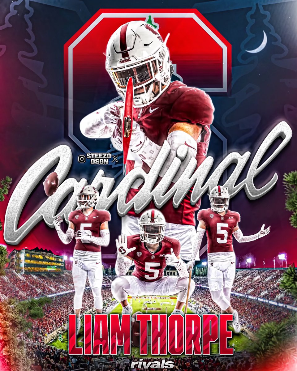 Liam Thorpe (@liamthorpe05) on Twitter photo Incredibly excited to announce my commitment to Stanford University! Thank you to all of my coaches, teammates, and family for helping me to make this lifelong dream a reality! #nerdnation #gocard <a href="/Red_Zone75/">Todd Smith</a> <a href="/Coach__Osborne/">Tyler Osborne</a> <a href="/CoachPehrson/">Coach Preston Pehrson</a> <a href="/Stanford_247/">Stanford on 247Sports</a> <a href="/StanfordRivals/">Stanford Rivals</a> <a href="/SteezoDsgn/">Steezo</a> Incredibly excited to announce my commitment to Stanford University! Thank you to all of my coaches, teammates, and family for helping me to make this lifelong dream a reality! #nerdnation #gocard <a href="/Red_Zone75/">Todd Smith</a> <a href="/Coach__Osborne/">Tyler Osborne</a> <a href="/CoachPehrson/">Coach Preston Pehrson</a> <a href="/Stanford_247/">Stanford on 247Sports</a> <a href="/StanfordRivals/">Stanford Rivals</a> <a href="/SteezoDsgn/">Steezo</a>