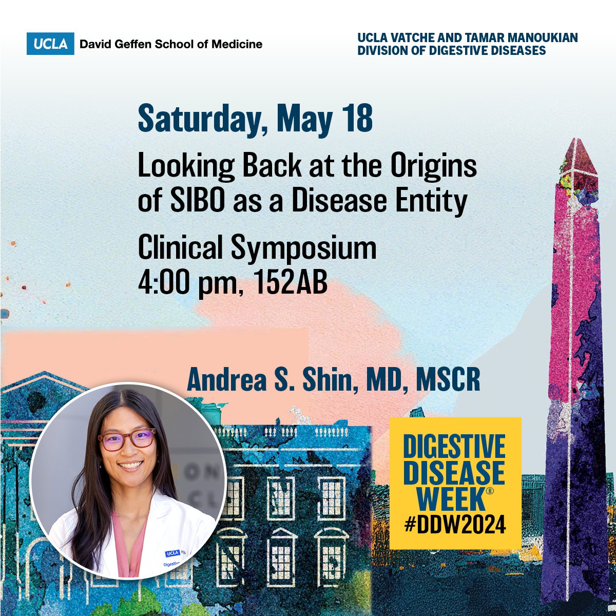 Don't miss this #DDW2024 Clinical Symposium!

Looking Back at the Origins of Small Intestinal Bacterial Overgrowth (#SIBO) as a Disease Entity

🗣️@AndreaShin_GI
➡️Saturday, May 18, 4:00 pm, 152AB