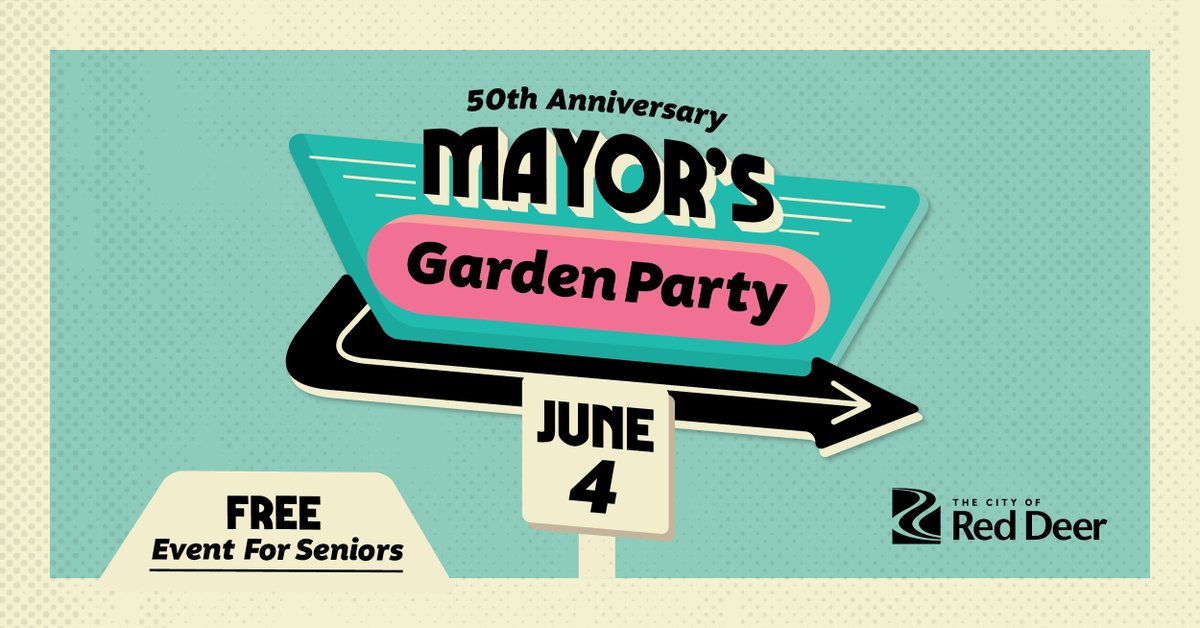 Dust off your poodle skirts and slick back your hair for the Mayor’s Garden Party 50th Anniversary! Join us for an afternoon of retro delights with live music by the Memphis Mafia Band. June 4 from 2-4 p.m. at Westerner Park. MayorsGardenParty.eventbrite.ca #RedDeer
