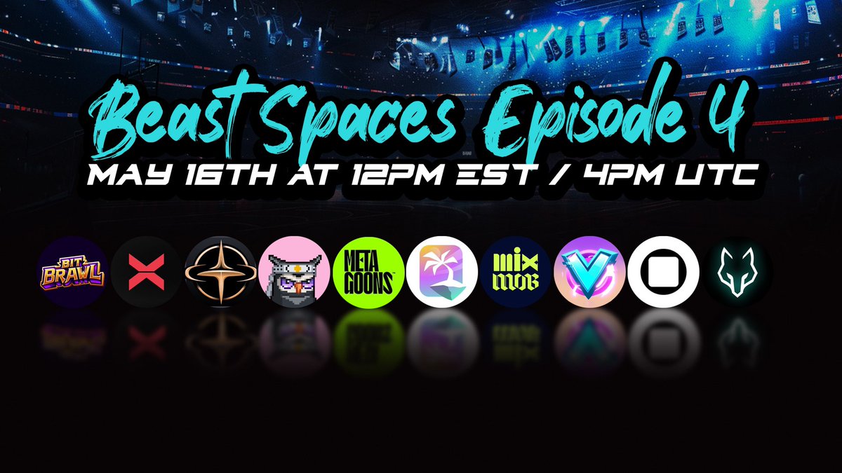 We’re excited to bring you this week’s episode of our weekly series… Beast League Spaces, right here on 𝕏 🎙️🏀 Tune in tomorrow, Thursday, May 16th at 12pm EST/4pm UTC! 🔥 Participate for a chance to win 5000 BeastCoin in prizes 👀 We’ll be joined by the following