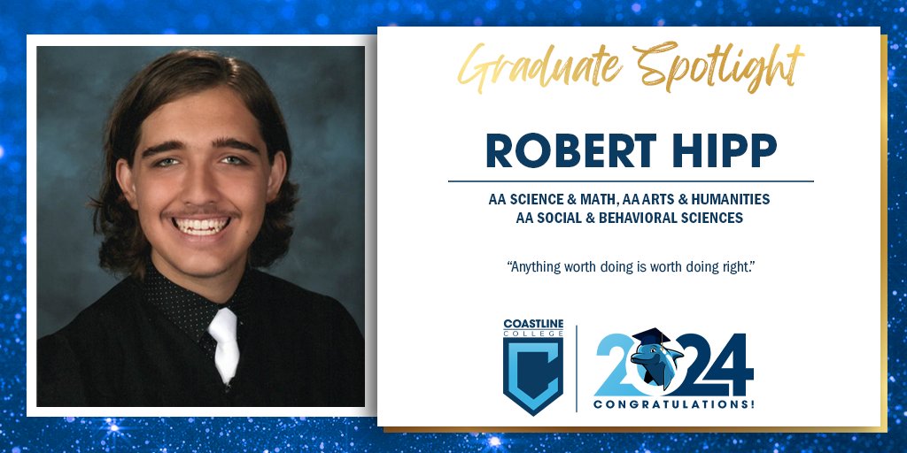 Let's congratulate Robert Hipp 🎓 🎉 To view all of our 2024 graduates highlights visit coastline.edu/student-life/g…

#coastlinecollege #classof2024