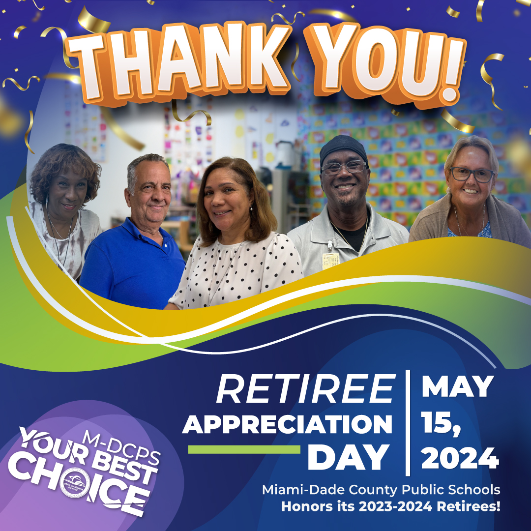 Today, we celebrate the enduring legacy of our hardworking @MDCPS retirees, whose dedication has shaped countless young minds. Thank you for your commitment to our students’ success and paving the way for endless opportunities in education. #RetireeAppreciationDay