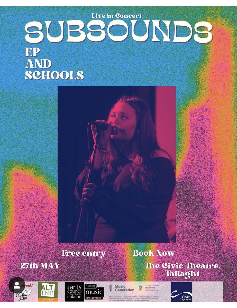 Suburban Sounds Schools takes place May 27th at the @civictheatre 🎸 We cannot wait for the audience to hear our songs! Tickets are free but need to be booked in advance @sub_sounds @SuburbanSounds @Colaistebride @MusicGenSD