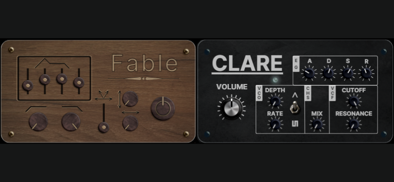 UI of Fable & Clare, a DecentSampler instrument on pianobook.co.uk