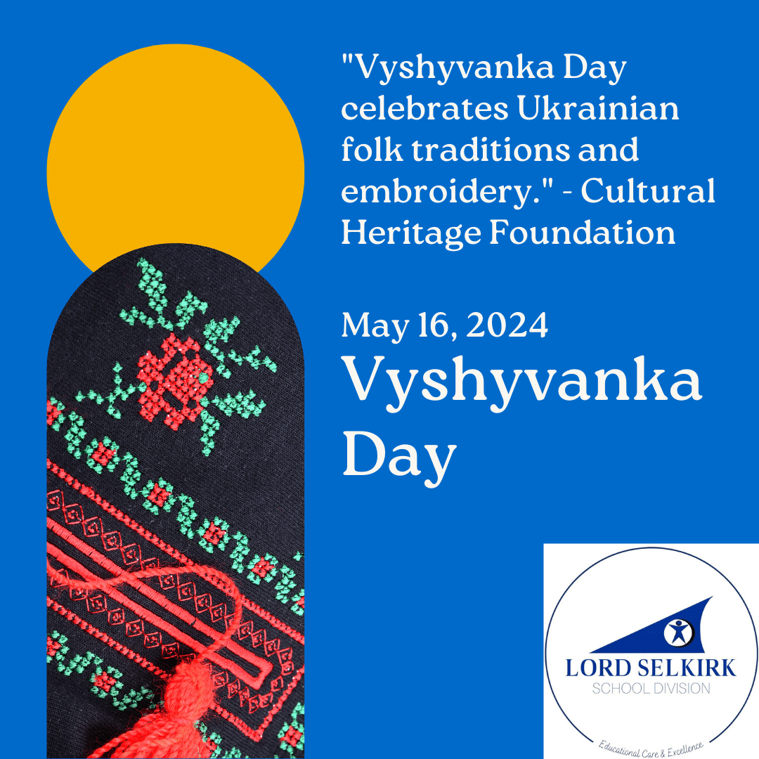 Tomorrow, Thursday, May 16th, 2024 wear your Ukrainian Shirt/Blouse to celebrate Ukrainian Heritage!!
“Vyshyvanka Day is an international holiday that aims to preserve the Ukrainian folk traditions of creating and wearing ethnic embroidered clothes called vyshyvankas.