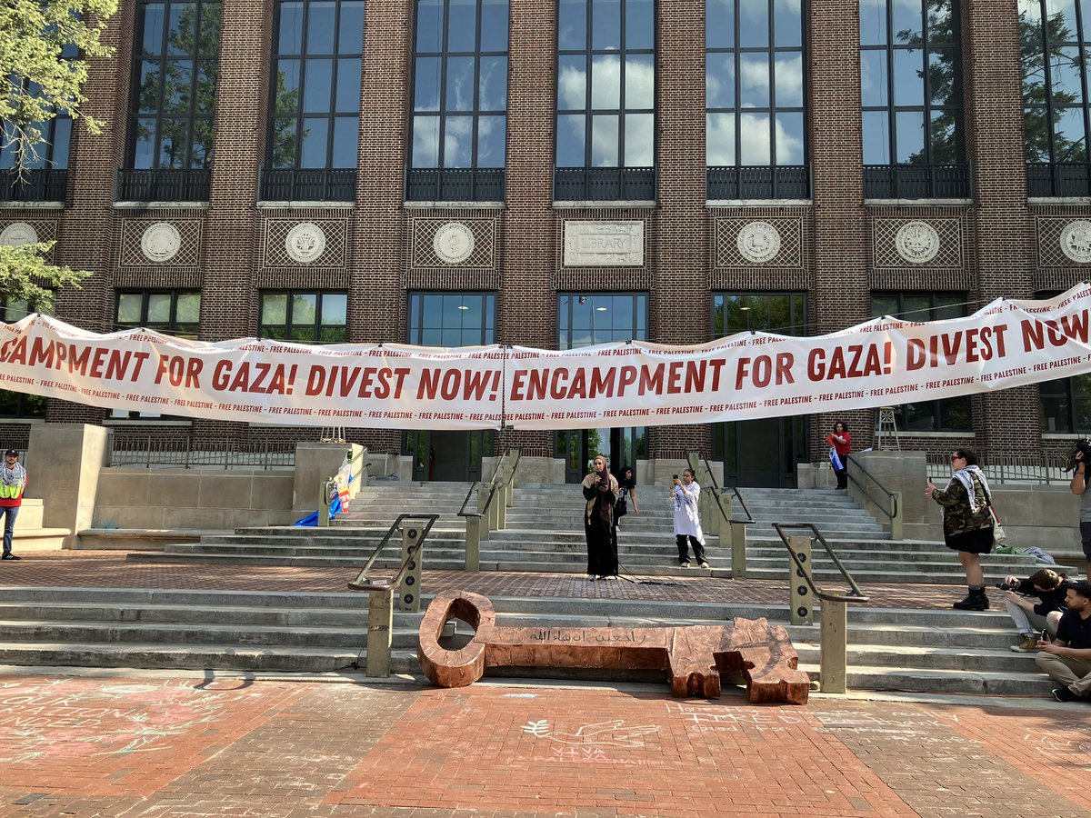 “Our struggle in this encampment is one for full Palestinian liberation and nothing less. For Gaza, we demand divestment from Israel immediately.” Join us on the Diag NOW for the Nakba Day rally & march ✊🇵🇸