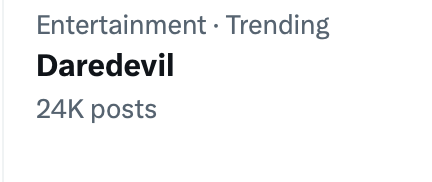 No surprise that Daredevil is trending today. #Daredevil #DaredevilBornAgain