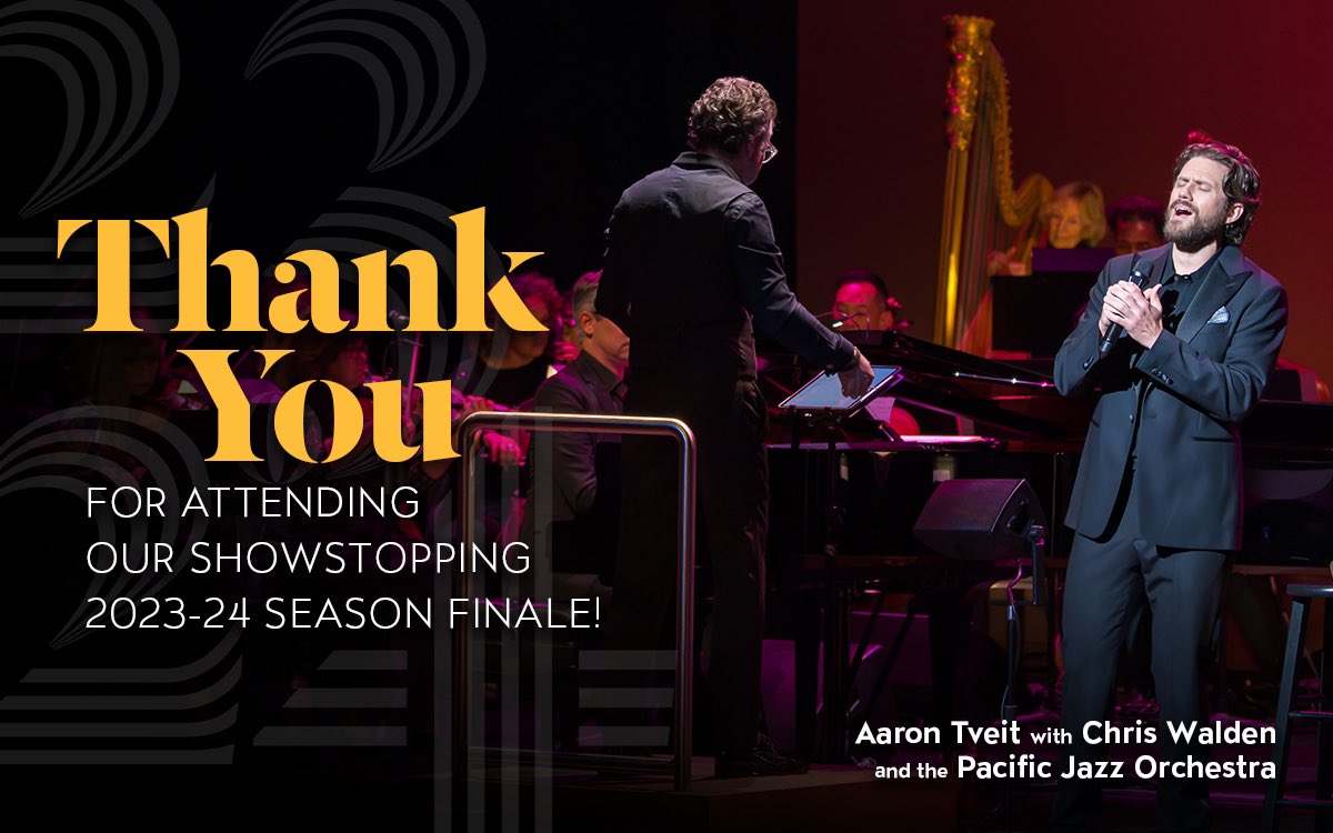 Thank you to @AaronTveit, the musicians of the @pacificjazzorch, and the great team at @TheSorayaStage for a fantastic season finale concert! 
#aarontveit #broadwaymusical #jazz