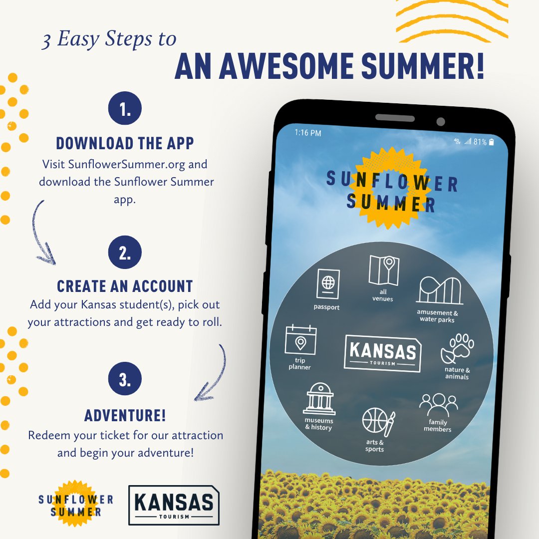 Family vacations can be expensive and hard to plan, but don't worry! Sunflower Summer has your back. Find all kinds of FREE, fun, and exciting adventures for Kansas families! Learn more at SunflowerSummer.org #ToTheStarsKS #SunflowerSummer Visit 5 locations in Kiowa County!
