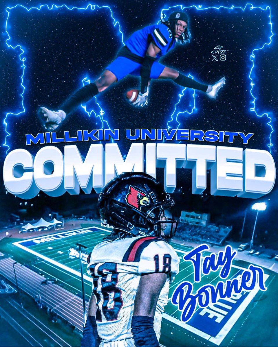 Tay Bonner (@1bonnertay8) on Twitter photo After a conversation with my family and coaches, I am officially committed to <a href="/MU_BigBlueFB/">Millikin Football</a> ! All Glory to God 🙏🏽 @MillikinHFC <a href="/CoachAllgeier/">Patrick Allgeier</a> <a href="/CardFootballBHS/">Brighton Cardinal Football</a> <a href="/CoachSetler/">Coach Set M.Ed.</a> <a href="/BrightonCards/">BrightonAthletics</a> <a href="/BrightonHighTN/">Brighton High School</a> After a conversation with my family and coaches, I am officially committed to <a href="/MU_BigBlueFB/">Millikin Football</a> ! All Glory to God 🙏🏽 @MillikinHFC <a href="/CoachAllgeier/">Patrick Allgeier</a> <a href="/CardFootballBHS/">Brighton Cardinal Football</a> <a href="/CoachSetler/">Coach Set M.Ed.</a> <a href="/BrightonCards/">BrightonAthletics</a> <a href="/BrightonHighTN/">Brighton High School</a>