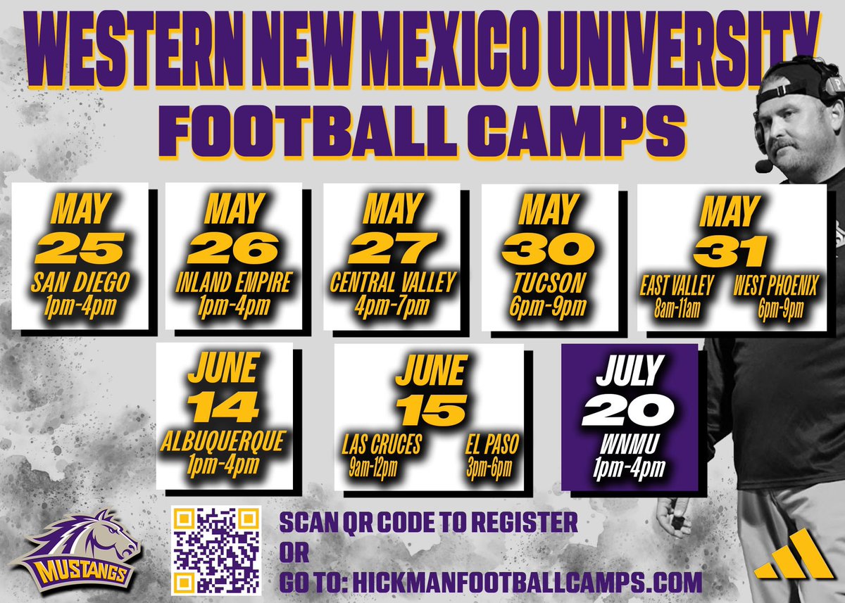 Western New Mexico is hosting several camps. Scan the QR code to register.
