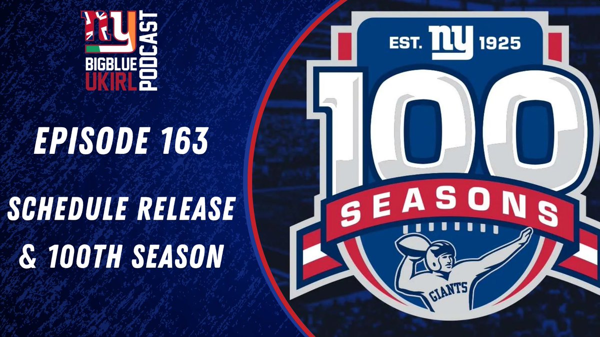 Tomorrow night 8:30pm BST (3:30 ET)

Join the guys as they talk about a busy week including #Giants100, Hard Knocks, Rookie Mini-Camp and the all important schedule release that see's the Giants head to Munich 🇩🇪!

LET'S GO!!

youtube.com/live/yl0YYZdR6…