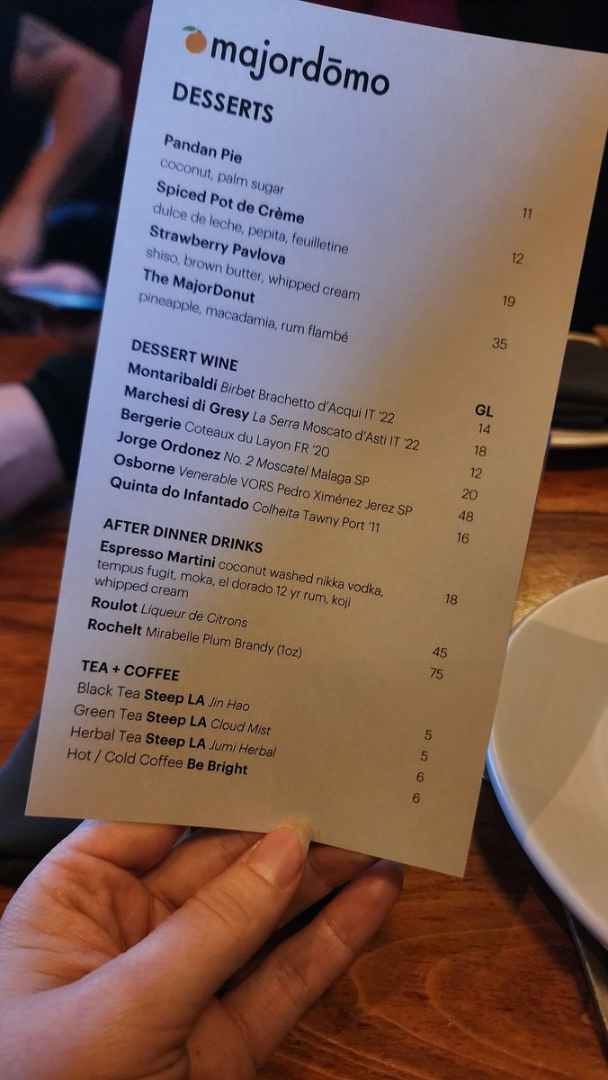 Los Angeles restaurants: PUT. ALLERGEN. INFO. ON. YOUR. MENUS. I'm sick of having to beg my servers to tell me what's safe to eat, and literally get MARKUP on my menus. At three Yelp $$$ and a $235 prime entree, you can AT MINIMUM put GF and V on your menu. <a href="/majordomola/">Major Domo</a>