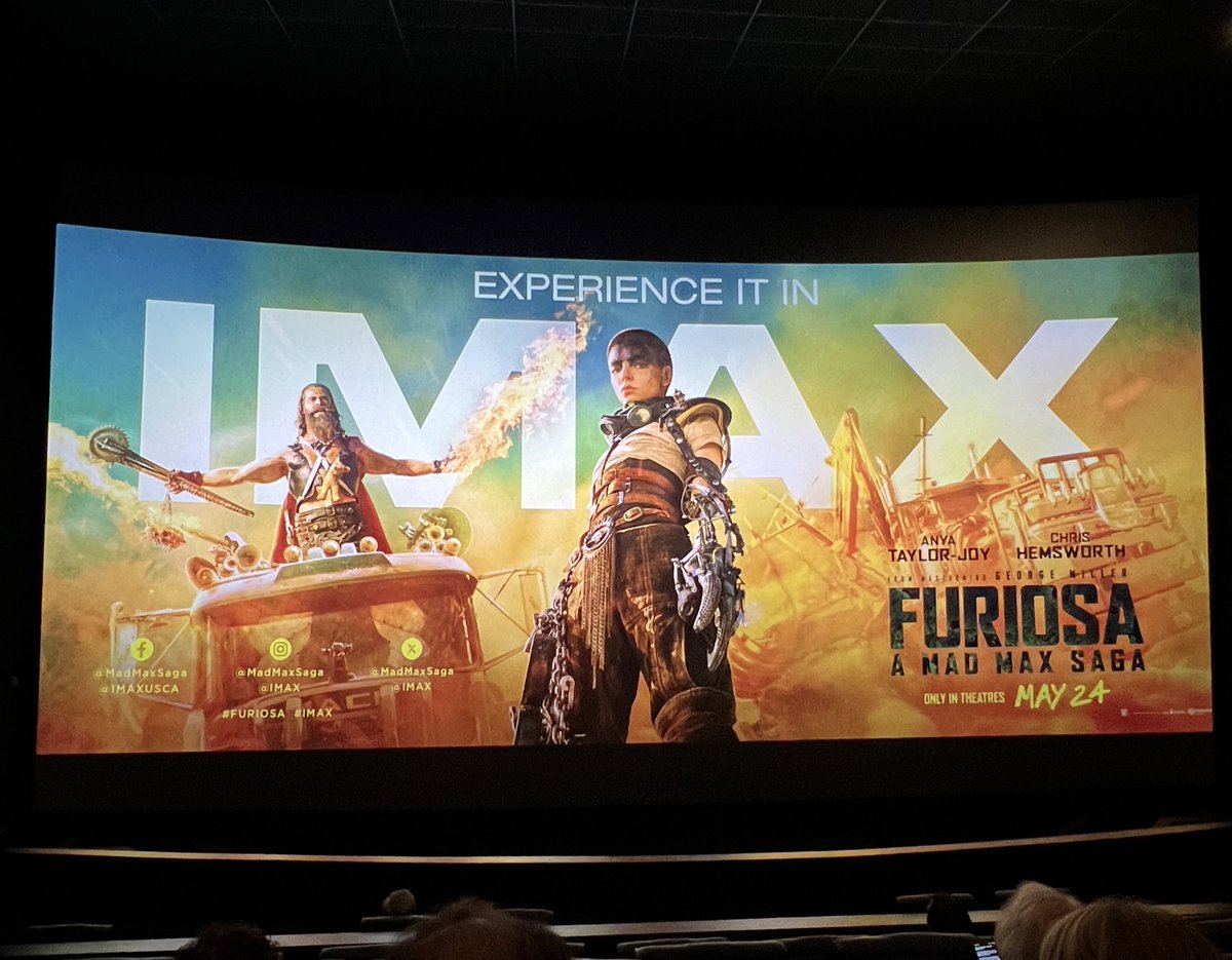 I am so ready for #Furiosa. What a lovely day! @MadMaxSaga @IMAX