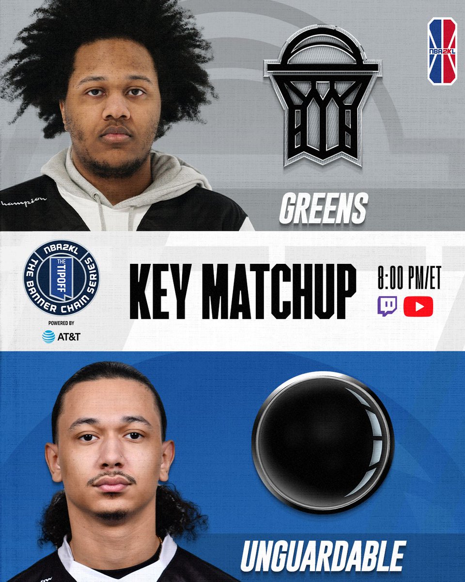 We're in for a high-scoring matchup tonight when @HoodieTyyx and @JoshuaHunter__ take the court in THE TIPOFF powered by @ATT 💪 ⚔: @NetsGamingCrew vs @MagicGaming 🕗: 8 PM/ET (Broadcast starts at 6) 💻: twitch.tv/nba2kleague