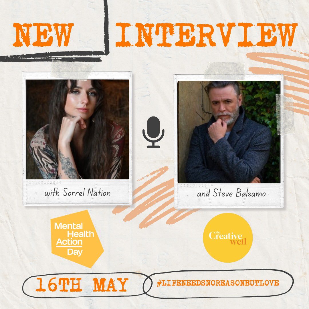 🌟 In support of Mental Health Action Day we are excited to share an interview with two incredibly talented singer-songwriters, Sorrel Nation and Steve Balsamo. Join us as they chat with our founder Nadine to discuss their new collaboration, 'Life Needs No Reason But Love.'