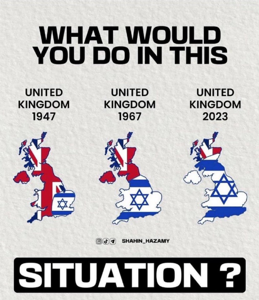 Just curious would us “BRITISH” accept this???
Bunch of fucking hypocrites and liars because you expect Palestinians to accept it though don’t you?! Fucking clowns!