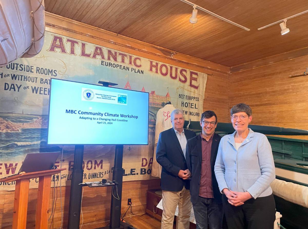 The Metropolitan Beaches Commission has continued to solicit feedback from our Boston-area communities, and the Commission brought their climate workshop to Hull in April. Thank you to @savetheharbor for their stewardship of the commission and engagement with our beach towns.