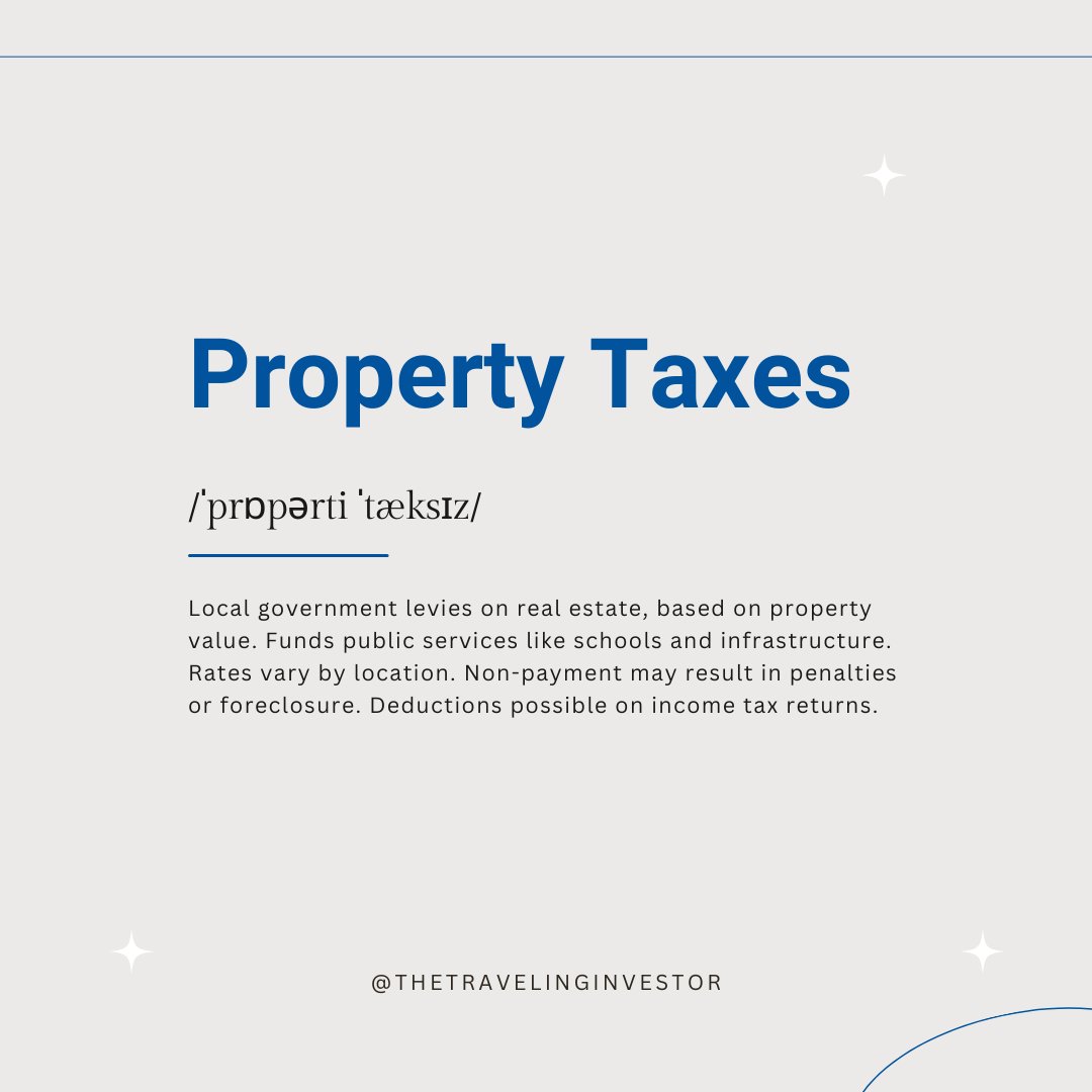 Property Taxes: Vital for community development. Rates vary. Deductions ease the journey. Let's connect! 🔑 #realestateinvesting #PropertyInvestment #CommunityBuilding