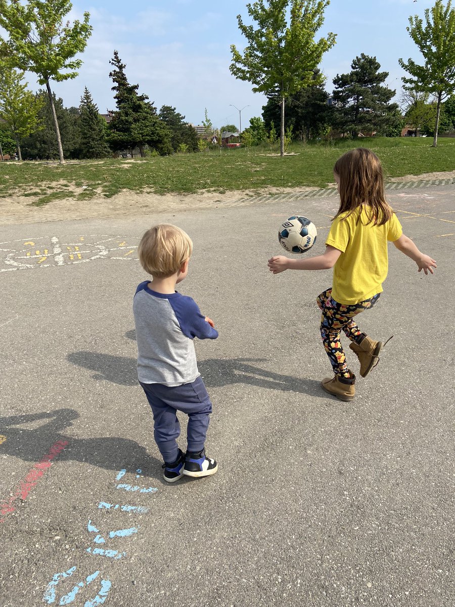 #PLASPCares - older children teachimg younger ones to play soccer gives them the chance to act as leaders and to develop creativity, empathy, and kindness @PLASP_CCS