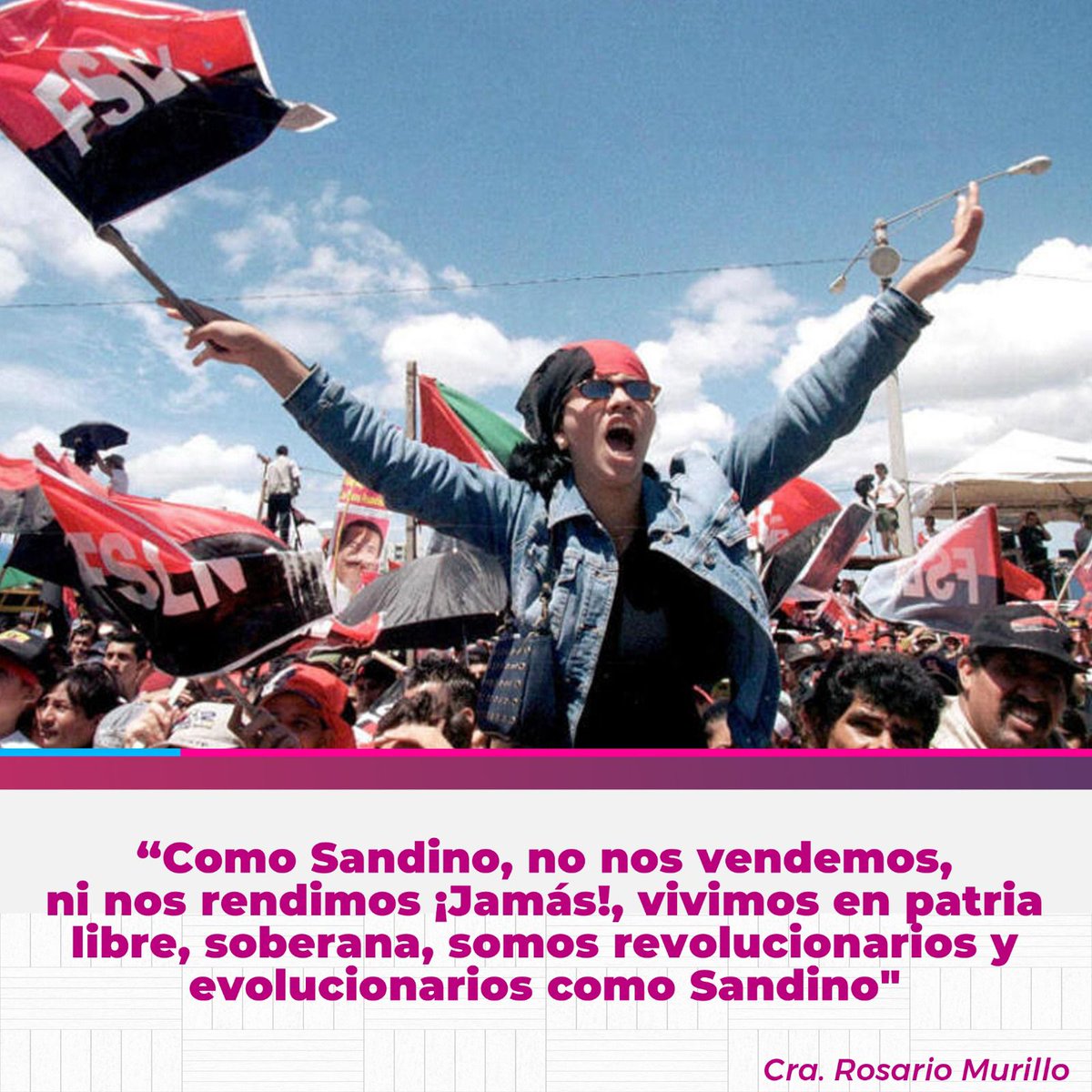 Los  pensamientos y  los ideales  de Sandino son recordados en Nicaragua y el Mundo: "Mi mayor honra es surgir del seno de los oprimidos, que son el alma y nervio de la raza”.
#Nicaragua 
#ManaguaSandinista