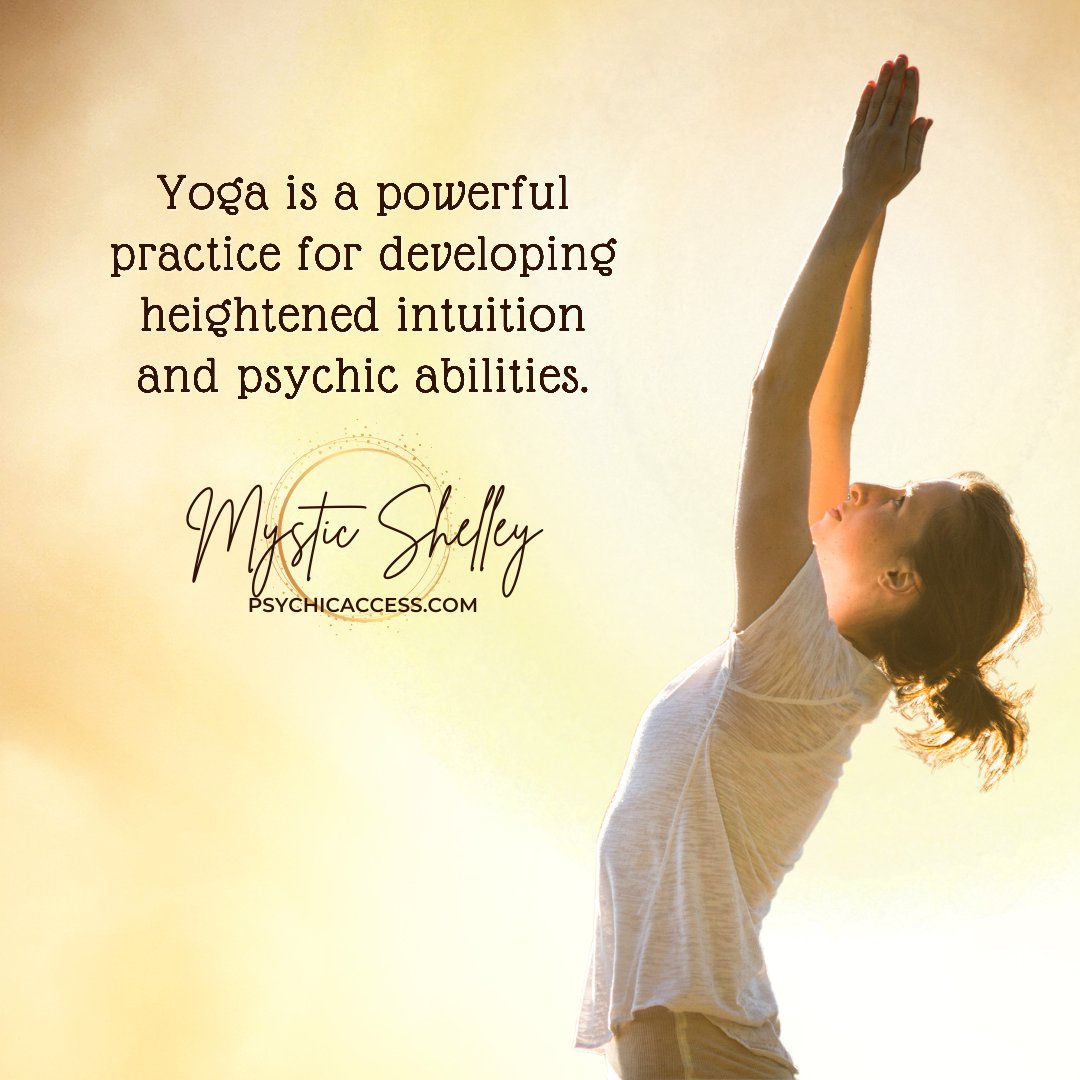 Yoga is a powerful practice for developing heightened intuition and psychic abilities. ~ Mystic Shelley, PsychicAccess.com⁠
⁠
#psychicaccess #yogajourney #intuitiondevelopment #psychicabilities #yogapractice #mindbodyspirit #innerwisdom #intuitiveliving #yogaforpsychics