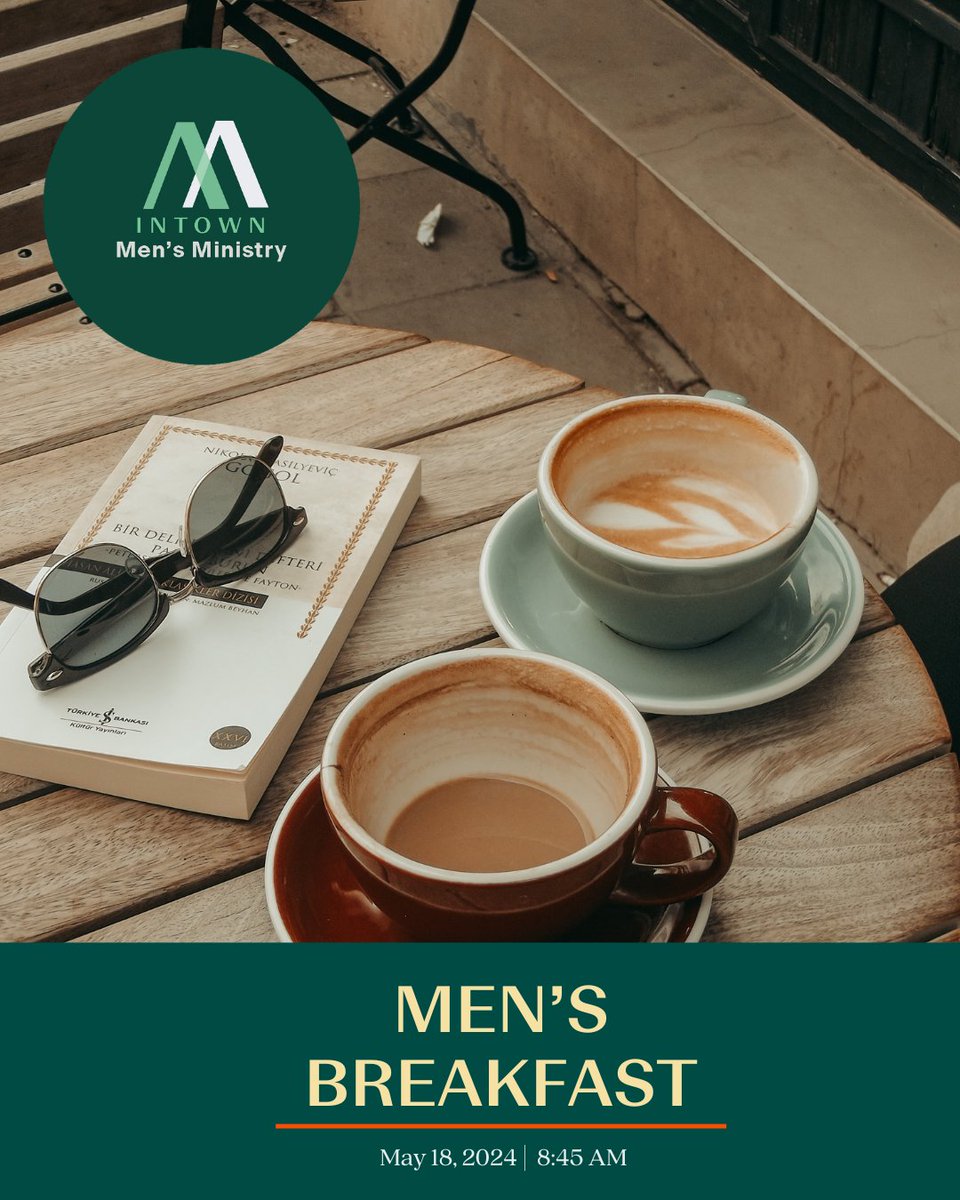 Start your day right with good food and great company at our Men's Breakfast! Join us for hearty meals and meaningful conversations this Saturday morning. See you there, gentlemen!

#IntownChurchATL #IntownCommunity #Invite #MensBreakfast