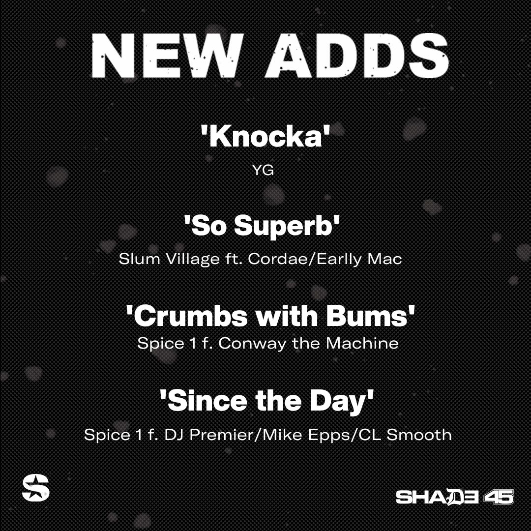 NEW ADDS! Stay in tune with the hottest music around. Only on @siriusxm Ch 45😎