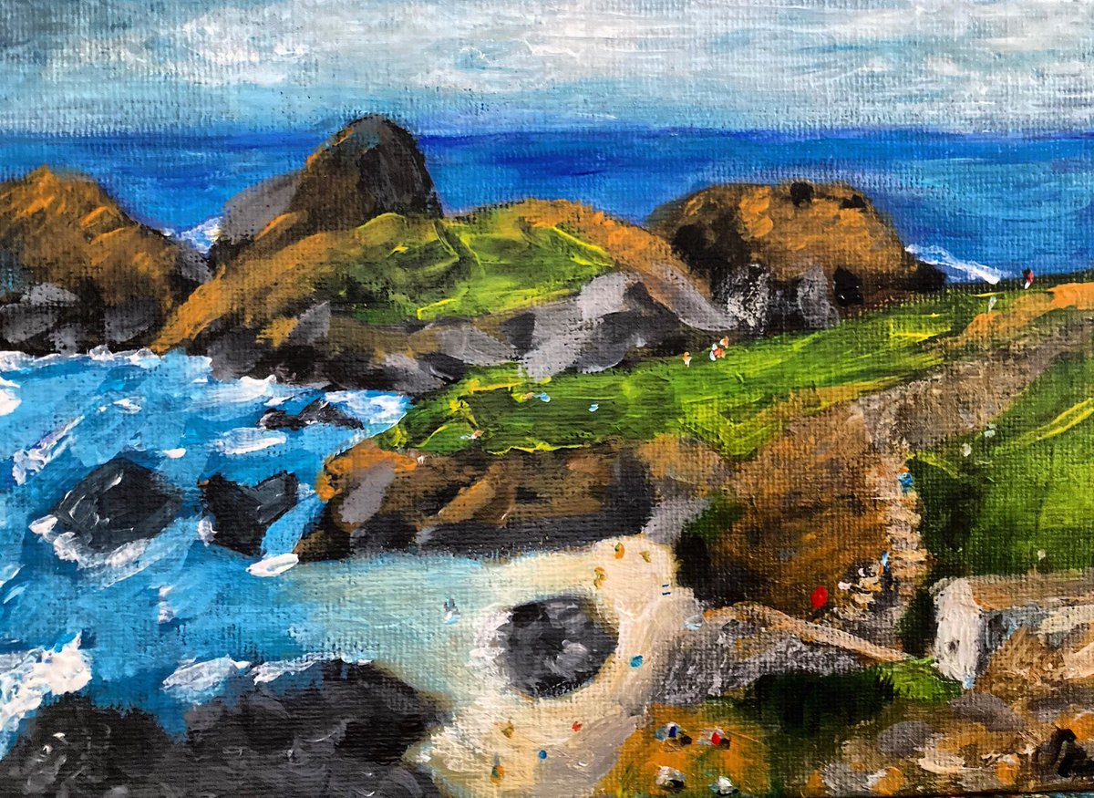 My painting of Kynance Cove in the summer ☺️

sallysart876.etsy.com/listing/168984…