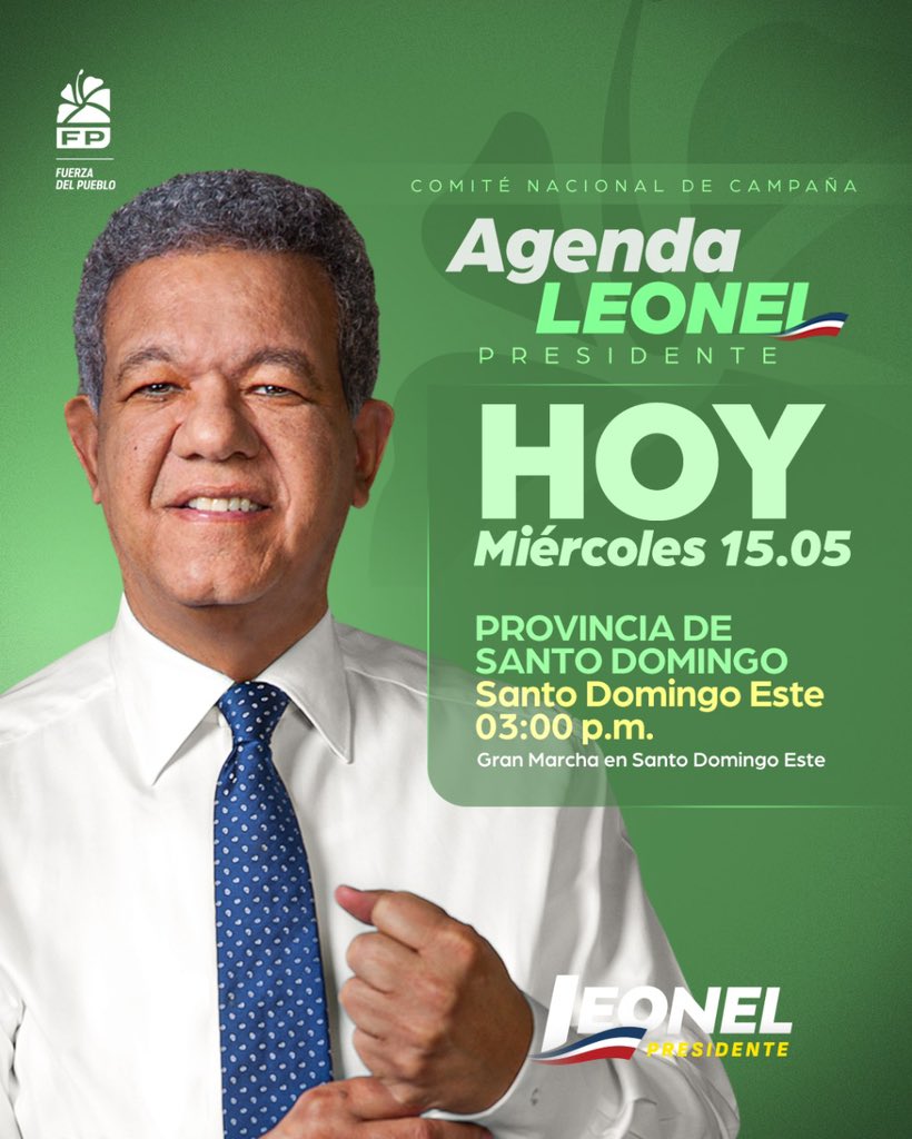 Iniciando nuestra gran marcha−#CaravanaFP, como cierre de campaña, con mucho entusiasmo y optimismo, con la certeza de que el pueblo nos apoya y que el próximo domingo saldrá a votar masivamente por la #FuerzaDelPueblo. #Vota3