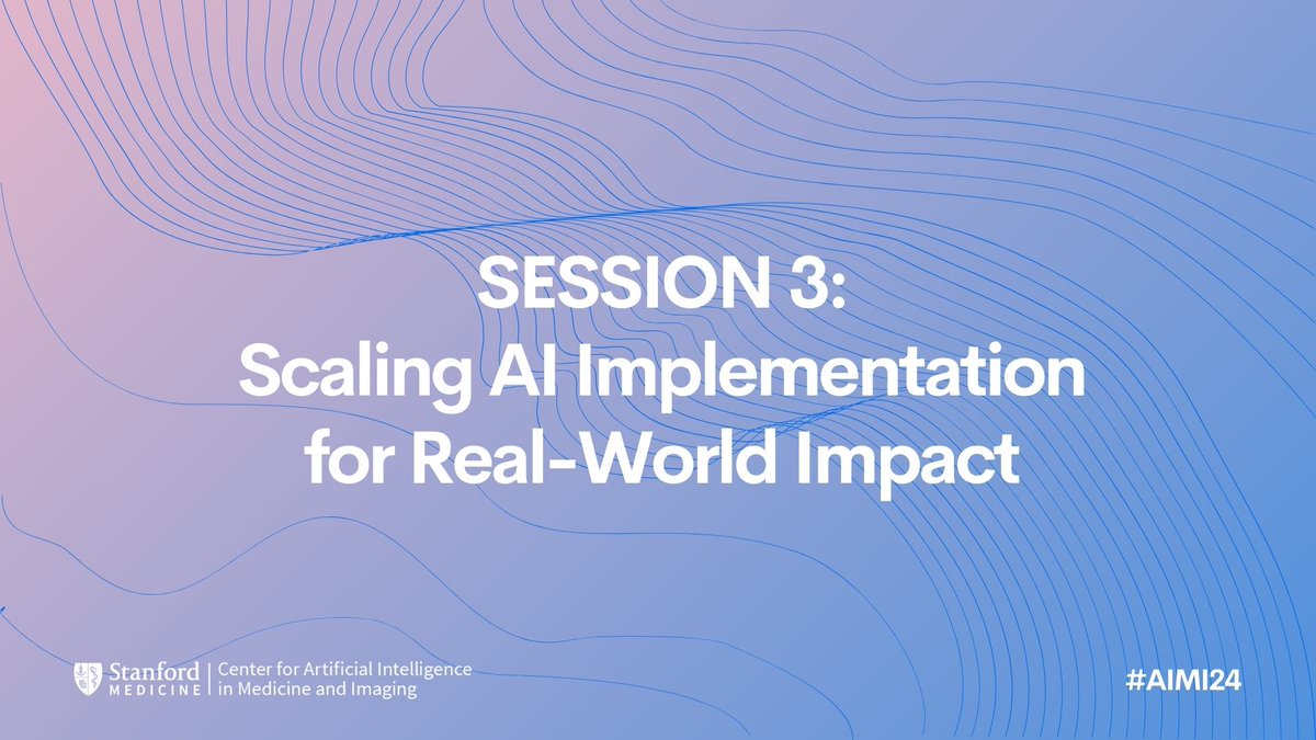 Learn about how leading health organizations are scaling real-world AI implementation from Julia Adler-Milstein, Patricia Garcia, Kimberly McManus & Daniel Yang. Moderated by Michael Pfeffer. #AIMI24