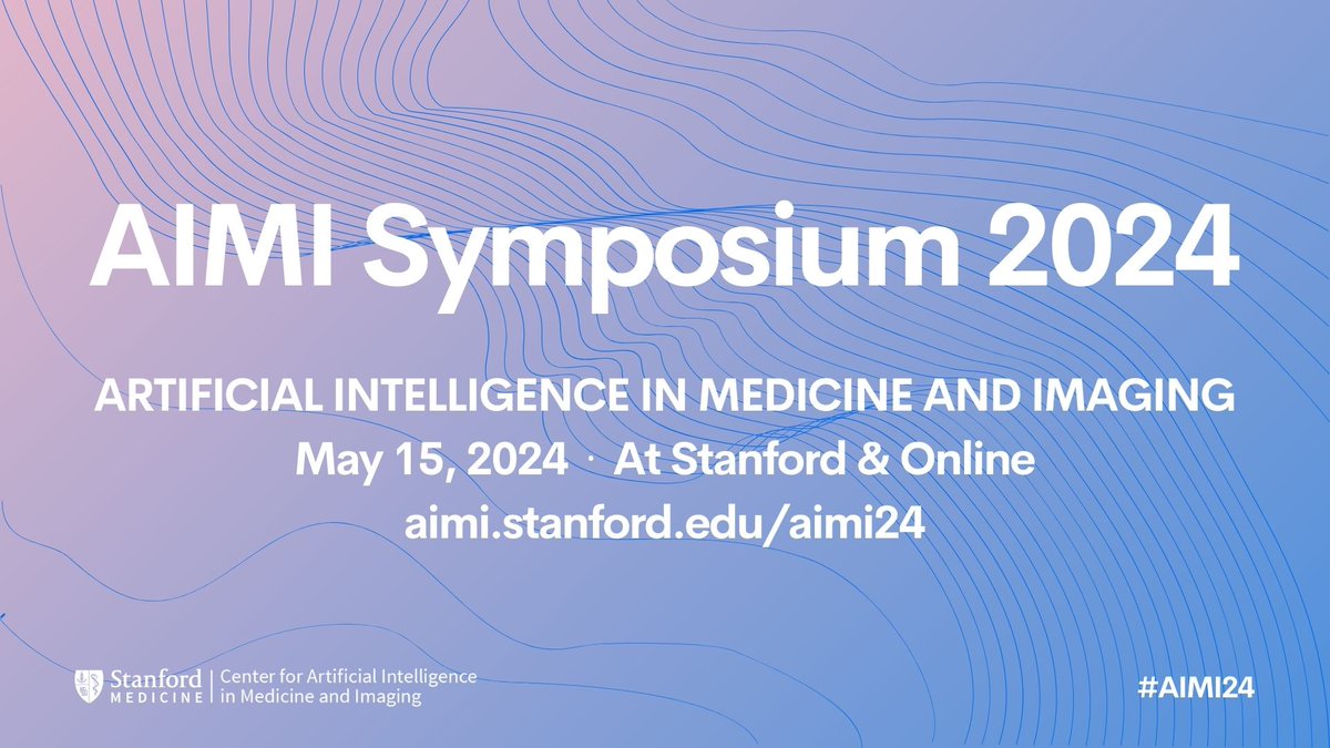 If you're at #AIMI24, don't forget to stick around for our networking reception at 4:15 p.m.! #AIMISymposium