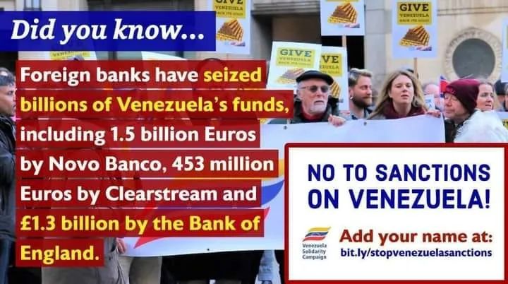 In the context of dealing with the current pandemic, it's even more important that we support Venezuela's right to access its own assets: these actions are illegitimate and the consequences are shameful. Sign the statement: bit.ly/stopvenezuelas…