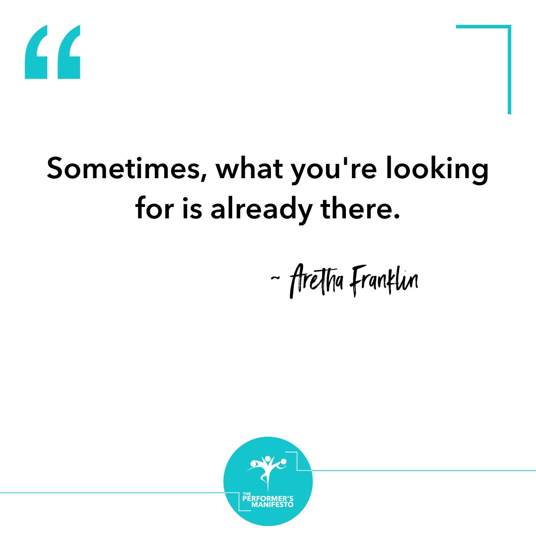 “Sometimes, what you're looking for is already there.” ~ #ArethaFranklin

You've got this! Let's Go!!
#CreateYourSuccess #inspoquote